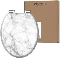 Sch&uuml;tte WC-Sitz "Marmor" Absenkautomatik, Holzkern, Motivdruck, MDF