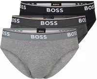 Slip BOSS "Slip Briefs 3P Power 3er Pack", Herren, Gr. L, grau, Obermaterial: 95%