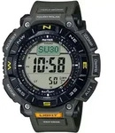 Chronograph CASIO PRO TREK, gr&uuml;n (dunkelgr&uuml;n, grau), Armbanduhren, Herren,