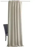 Vorhang HOME BASICS "ACUSTICO" Gr. 3, beige (natur), B:135cm H:245cm, Polyester,