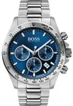 Chronograph BOSS "HERO", silber (silberfarben, blau), Armbanduhren, Herren,