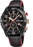 Chronograph FESTINA, schwarz (schwarz, rot), Armbanduhren, Herren, Chronograph,