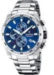 Chronograph FESTINA "Chronograph Sport", silber (silberfarben, blau), Armbanduhren,