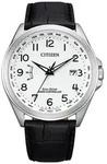 Funkuhr CITIZEN, schwarz (schwarz, wei&szlig;), Armbanduhren, Herren, Funkuhr, Armbanduhr,