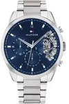 Multifunktionsuhr TOMMY HILFIGER "BAKER", silber (silberfarben), Armbanduhren,