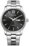 Solaruhr CITIZEN, silber (silberfarben, schwarz), Armbanduhren, Herren, Armbanduhr,