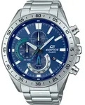 Chronograph CASIO EDIFICE, silber (t&uuml;rkis, blau, edelstahlfarben), Armbanduhren,