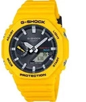 Smartwatch CASIO G-SHOCK "GA-B2100", gelb (gelb, schwarz, gelb), Smartwatches,