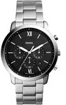 Chronograph FOSSIL "Neutra", silber (silberfarben, schwarz, schwarz), Armbanduhren,