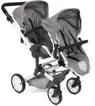 Puppen-Zwillingsbuggy CHIC2000 "Linus Duo", grau (jeans grau), Puppenwagen,