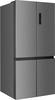 D (A bis G) HANSEATIC Multi Door Kühlschränke silberfarben (edelstahl optik)