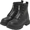 Stiefel BUFFALO "Buffalo aspha zip", Damen, Gr. 40, schwarz, Kunstfaser, unifarben,