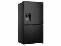 E (A bis G) HISENSE Multi Door Kühlschränke schwarz (gebürstetes edelstahl,