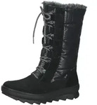 Schn&uuml;rstiefel LEGERO "Legero Stiefel Veloursleder", Damen, Gr. 38,5, schwarz,
