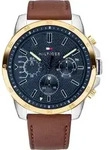 Multifunktionsuhr TOMMY HILFIGER "DECKER", braun (cognacfarben), Armbanduhren,