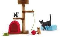 Spielfigur SCHLEICH "FARM WORLD, Spielspa&szlig; f&uuml;r niedliche Katzen (42501)", bunt,