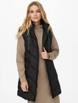 Steppweste JDY "JDYSKYLAR LIFE HOOD WAISTCOAT OTW NOOS", Damen, Gr. L, schwarz