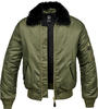 Winterjacke BRANDIT "Brandit Herren MA2 Jacket Fur Collar" Gr. 3XL, grün (olive)