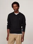V-Ausschnitt-Pullover TOMMY HILFIGER "PIMA ORG CTN CASHMERE V NECK", Herren, Gr. L,