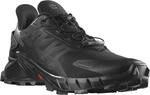 Trailrunningschuh SALOMON "SUPERCROSS 4", Herren, Gr. 41, schwarz, Synthetik, Textil,