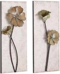 HOFMANN LIVING AND MORE Wandbild "Used-Look-Optik" Blumen Blumenbilder Set, 2 Stk.