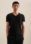 seidensticker T-Shirt "Schwarze Rose" 1/2 V-Neck Uni