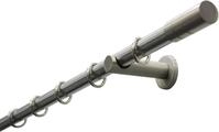 GARDINIA Gardinenstange "Set Metall" &Oslash; 20 mm 1 l&auml;ufig-l&auml;ufig Fixma&szlig; 1-Lauf