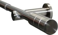 GARDINIA Gardinenstange "Set Metall" &Oslash; 19 mm 1 l&auml;ufig-l&auml;ufig ausziehbar...