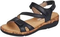 Sandale REMONTE, Damen, Gr. 39, schwarz, Leder, Schuhe Sandale, Sommerschuh,