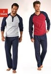 le jogger Pyjama Packung, 4 tlg. in langer Form, mit Raglan&auml;rmeln
