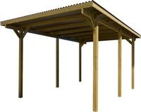 weka Einzelcarport "606 Gr.1" Massivholz 250 cm braun