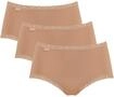 sloggi Midislip "24/7 Cotton Lace" 3er Pack, mit zarter Spitze, Baumwollmischung.