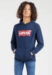 Kapuzensweatshirt LEVI'S KIDS "LVB BATWING PULLOVER HOODIE", Jungen, Gr. 8/128, blau