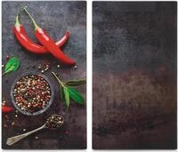 Zeller Present Schneide- und Abdeckplatte "Chilli" Silikonf&uuml;&szlig;en
