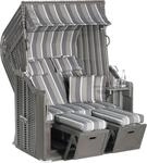 Strandkorb SUNNYSMART "Rustikal 250 Plus", grau (korpus: grau bezug: anthrazit,
