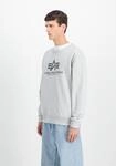 Sweater ALPHA INDUSTRIES "Basic Sweatshirt BL", Herren, Gr. S, grau (pastel grau),