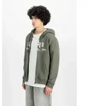 Hoodie ALPHA INDUSTRIES "Basic Zip Hoodie BL", Herren, Gr. S, gr&uuml;n (schwarz...
