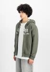 Kapuzensweatjacke ALPHA INDUSTRIES "BASIC ZIP HOODY", Herren, Gr. S, schwarz olive,