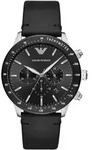 Chronograph EMPORIO ARMANI, schwarz, Armbanduhren, Herren, Chronograph, Quarzuhr,