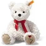 Kuscheltier STEIFF "Soft Cuddly Friends Jimmy Teddyb&auml;r &ndash; Love", wei&szlig;,
