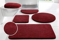 Badematte OTTO HOME "Merida, Badvorleger, Badezimmer Teppich" Gr. 2, rot (bordeaux),