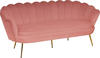 3-Sitzer SALESFEVER "Clam" Sofas Gr. B/H/T: 180 cm x 78 cm x 76 cm, Samtvelours, rosa