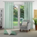 Vorhang WIRTH "Sunday" Gr. 2, gr&uuml;n (mint), B:141cm H:175cm, Jacquard, Baumwolle,