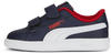 Sneaker PUMA "Smash 3.0 Leather V Sneakers Kinder" Gr. 25, blau (navy white for...