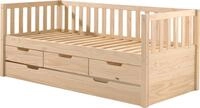 Vipack Einzelbett "mit Schubladen, Kiefer massiv, viel Stauraum und zeitloses...