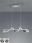 REALITY LEUCHTEN LED Pendelleuchte "Perugia", grau (chrom), 1, H: 150cm, 1 Stk.,