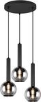 TRIO LEUCHTEN Pendelleuchte "Clayton", schwarz (schwarz matt), 3, &Oslash; 45cm H: 150cm, 1
