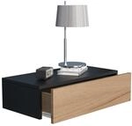 VCM Nachttisch "Holz Wandschublade Wand H&auml;nge Nachttisch Usal M60" 1 Stk. tlg.