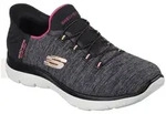 Slipper SKECHERS "SUMMITS DAZZLING HAZE", Damen, Gr. 37, schwarz (schwarz,...