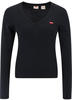 Langarmshirt LEVI'S "BABY TEE" Gr. S (34), schwarz Damen Shirts V-Shirts mit...